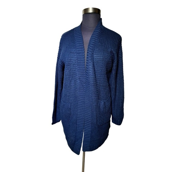 Zeagoo‎ navy blue Cardigan sweater long Size XXL NWT Pockets Knit Women's - Picture 1 of 9
